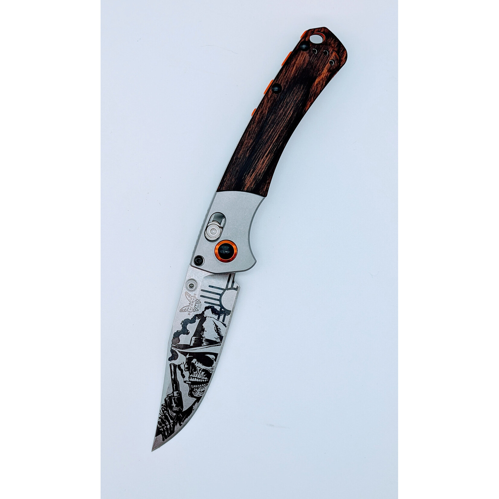 Benchmade Benchmade VSOP002 S30V & Wood VSOP Mesk "Deadman's Gun" Mini Crooked River
