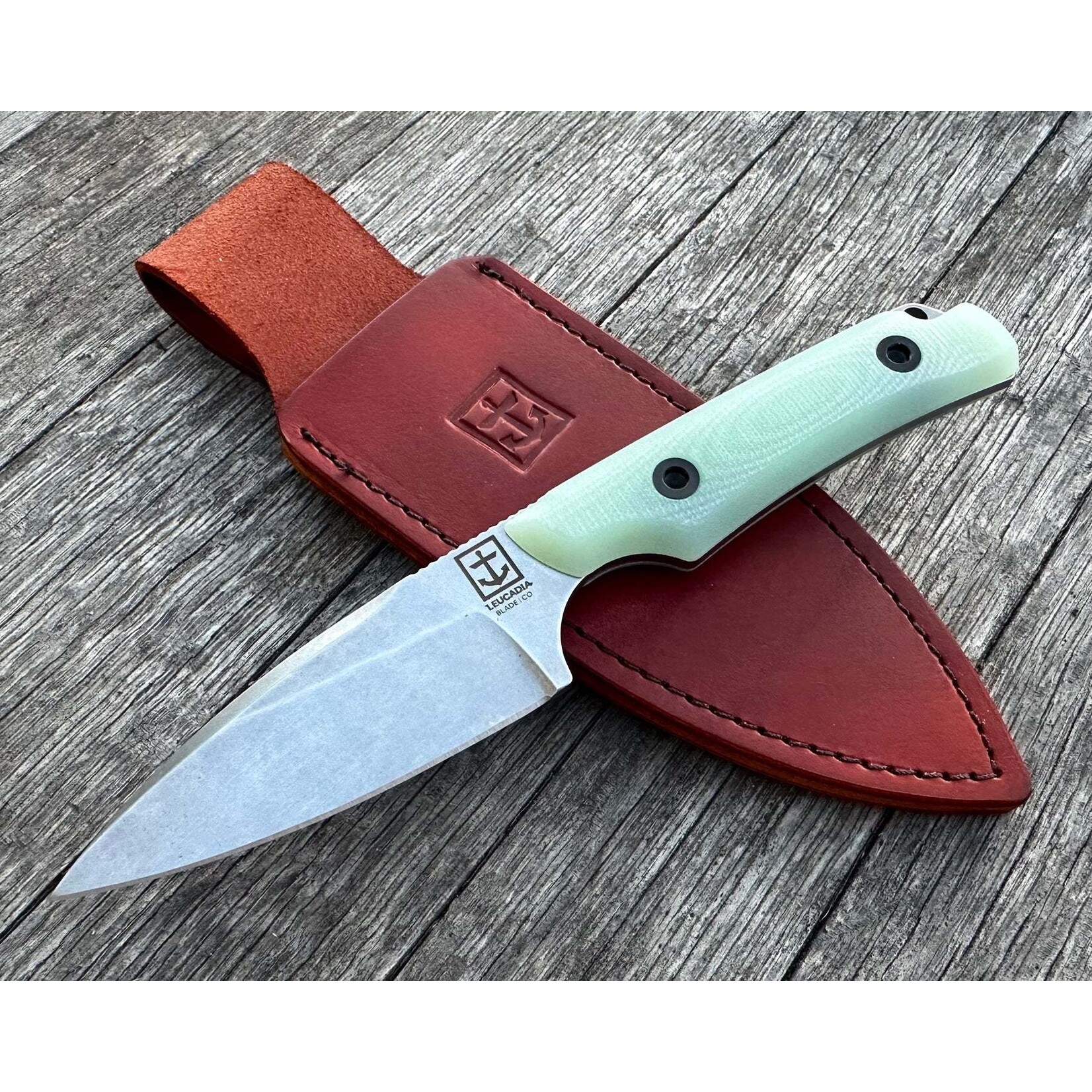 Leucadia Blade Co Leucadia Blade Co LBC001L AEBL & G10 Jade Ghost Ono