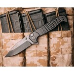 Half Face Blades Sold Out - Half Face Blades HFB053 S45VN & 7075 T-6 Aluminum Black Crow Folder