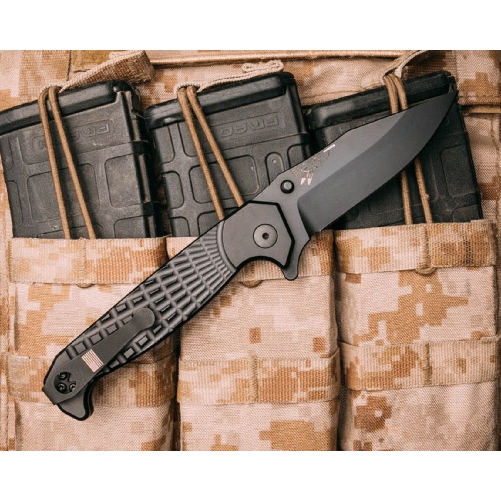 Half Face Blades Half Face Blades HFB053 S45VN & 7075 T-6 Aluminum Black Crow Folder