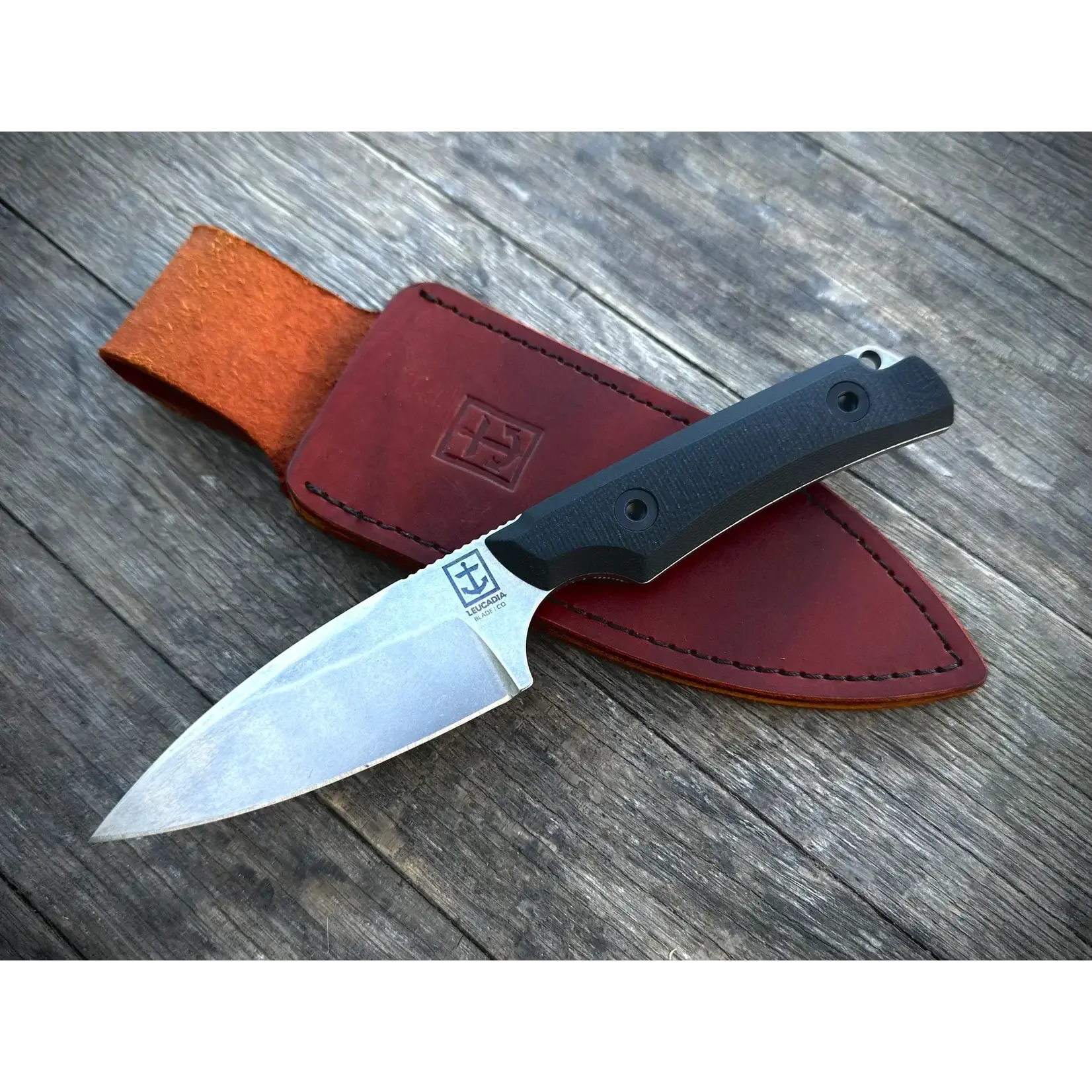 Leucadia Blade Co Leucadia Blade Co 35ONO-BLK-LTHR AEBL & G10 Black Ono