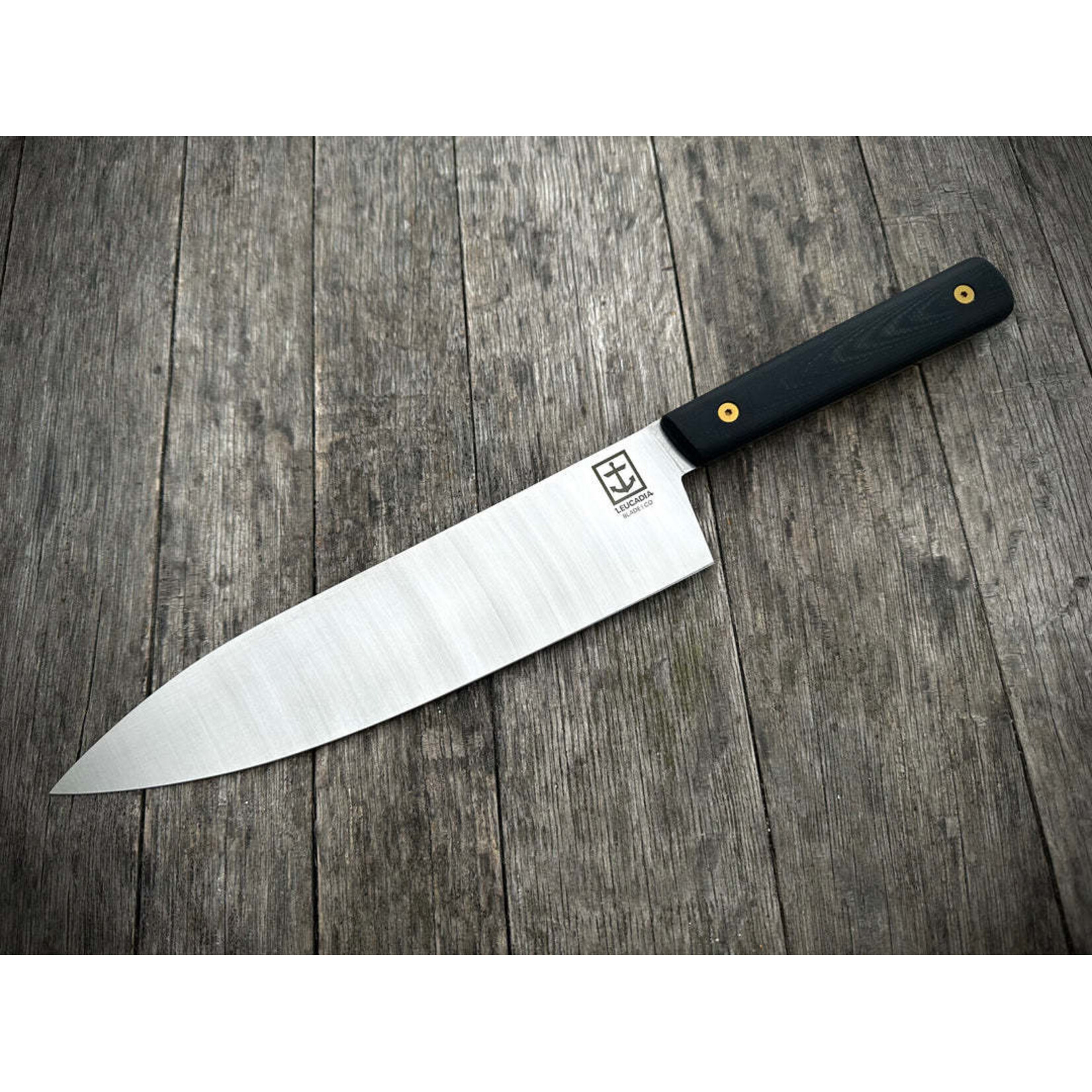 Leucadia Blade Co Leucadia Blade Co LBC008 AEBL & G10 Black 8" Chef Knife
