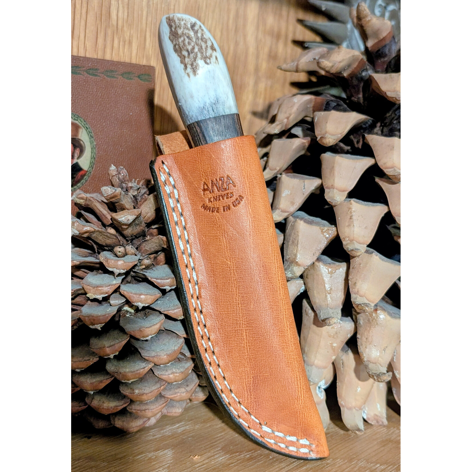 Anza Knives Anza 12F File Steel & Elk + Walnut Diamondback