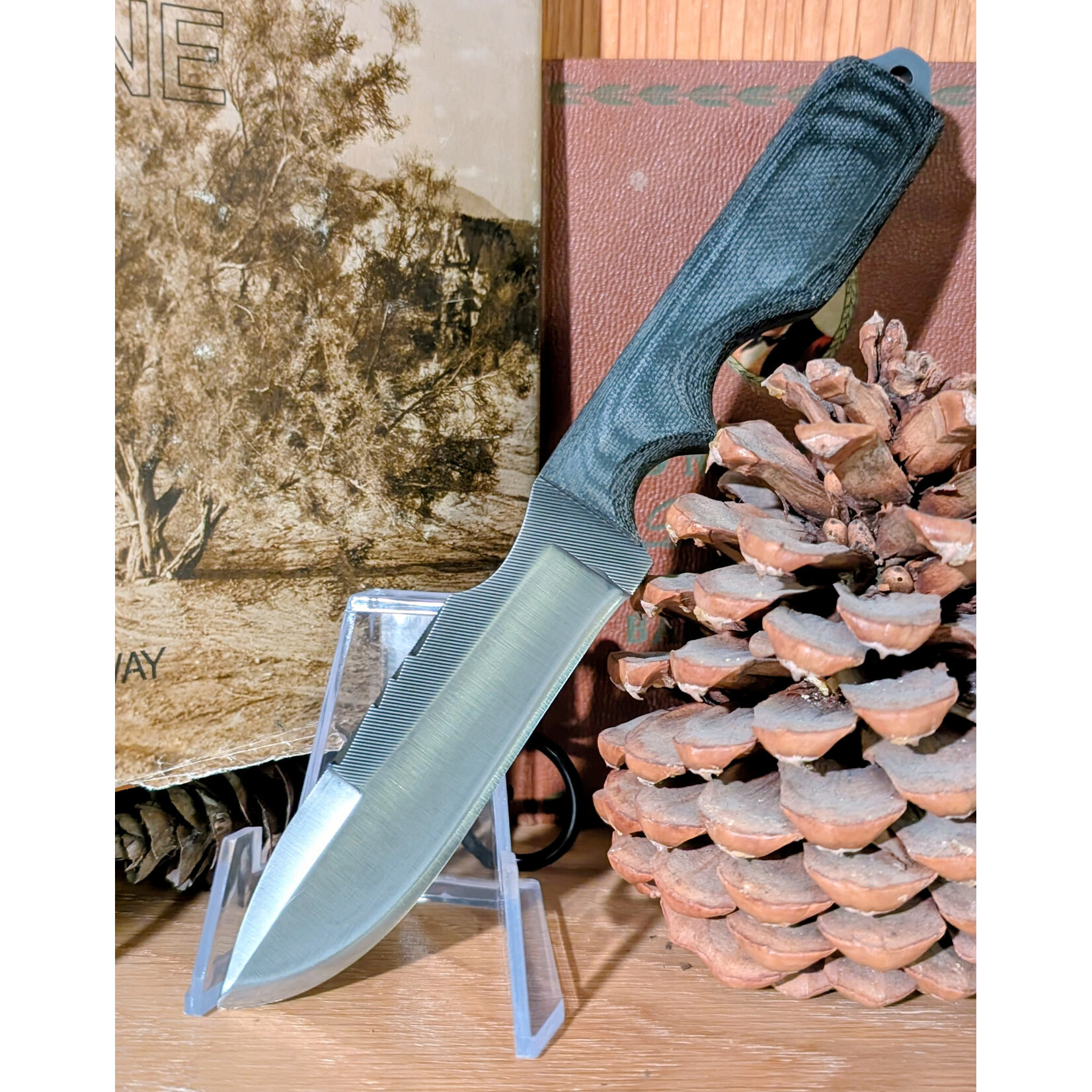 Anza Knives Anza 12F File Steel & Micarta Black SWAT