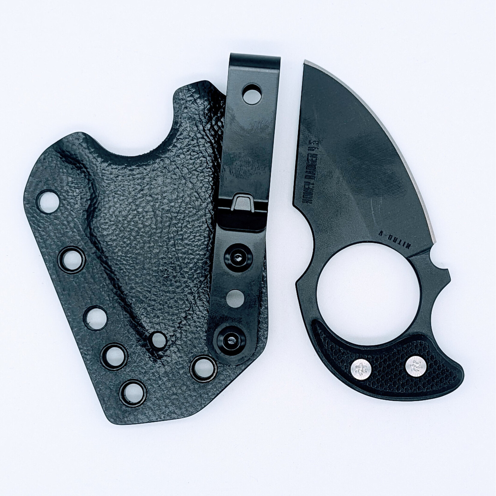 Freebooter Blades Sold Out - Freebooter Nitro-V & G10 Black+Black Honey Badger 4.5