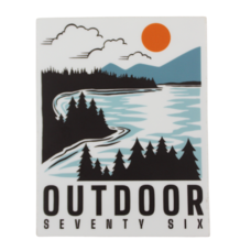 O76 - Shoreline Rectangle Sticker