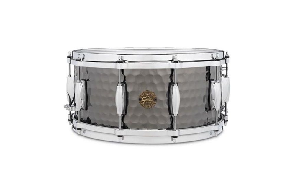 Gretsch 5" x 14" Hammered Black Steel Snare Drum