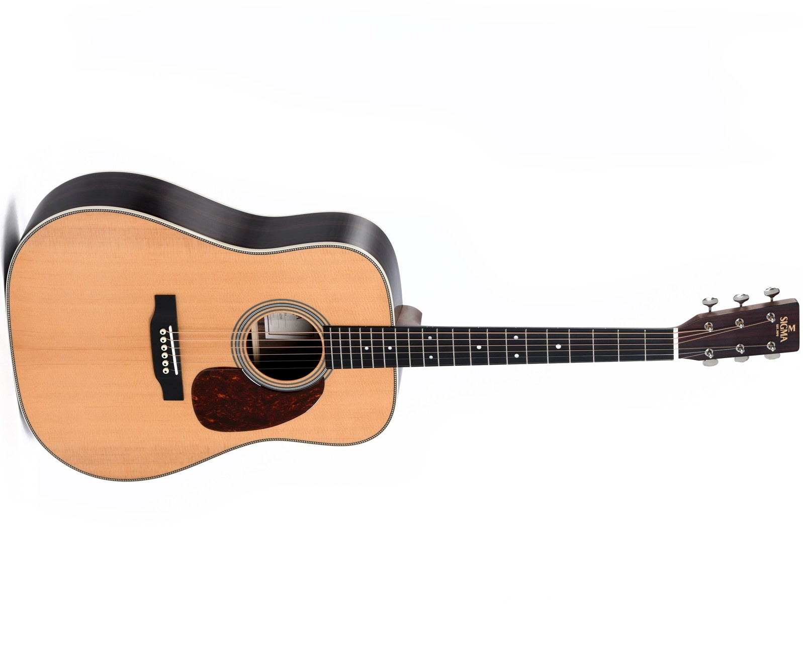 Sigma DT28H Guitare Acoustique Dreadnought Table En Épicéa Massif, Naturel w/SSCD bag La