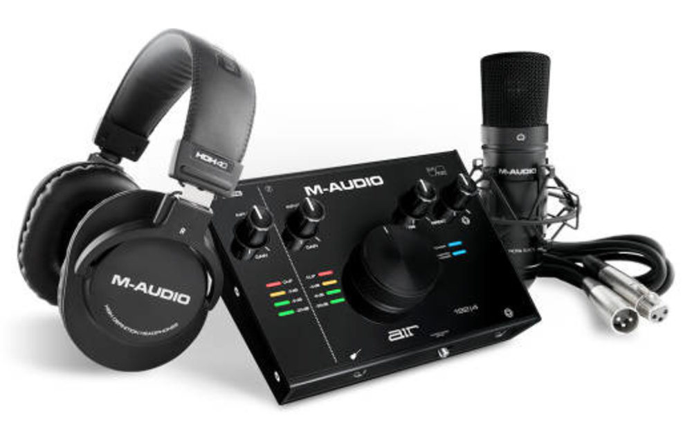 M-Audio Ensemble AIR 192|4 Vocal Studio Pro Kit avec interface USB, microphone NOVA noir et casque HDH40