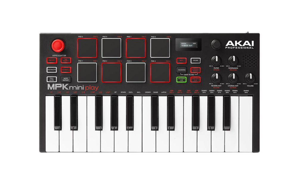 Akai MPK MINI PLAY USB Contrôleur avec Speakers integrés