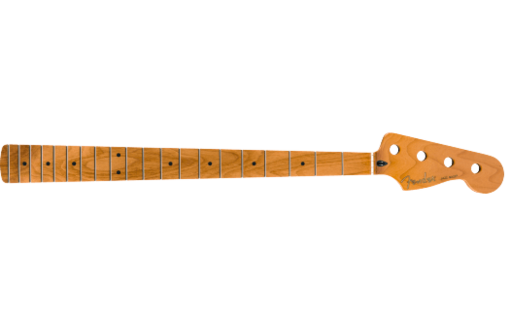 FENDER ROASTED MAPLE JAZZ BASS® MANCHE, 20 MEDIUM JUMBO FRETTES, 9.5", MAPLE, C SHAPE