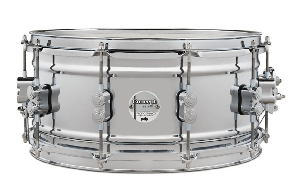 PDP Concept Metal Series 6.5" X 14" Dual-beaded Snare PDSN6514SSCSC