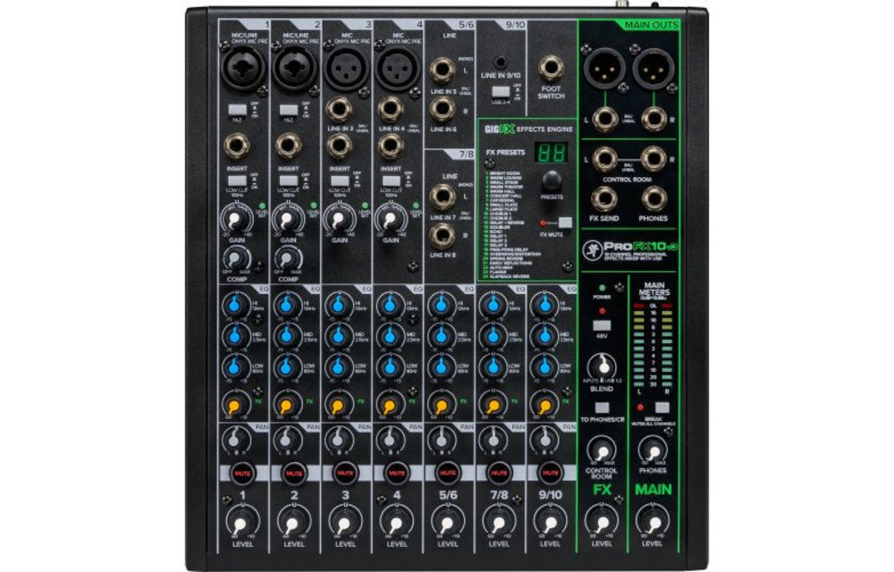 Mackie PROFX10V3 10-Channel Professional Effects Mixer - USB