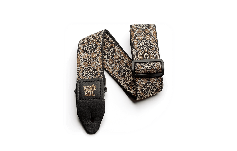 Ernie Ball - Gold & Black Paisley Jacquard Strap