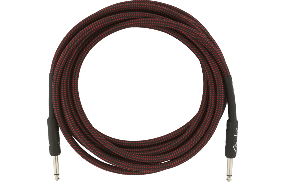 Fender professional instrument cable 15ft tweed red