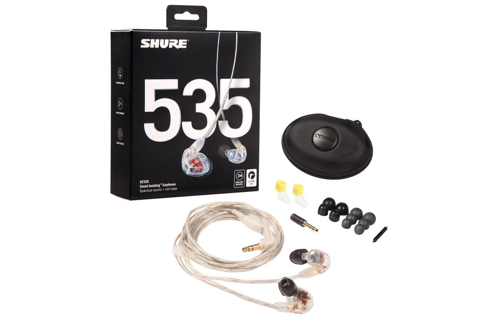 Shure SE535 Sound Isolating Earphones Clear
