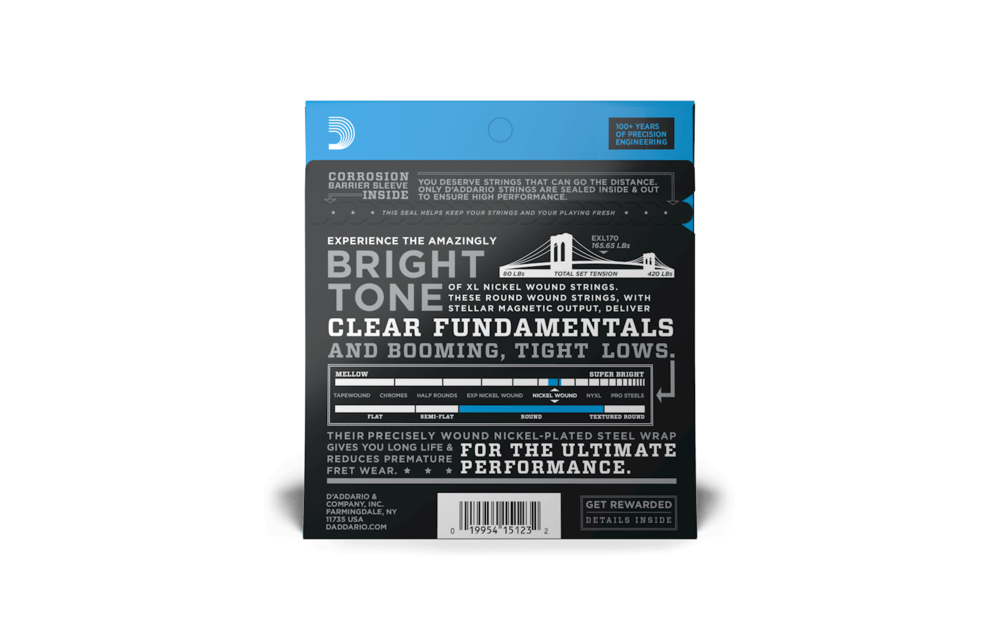 D'Addario - 45-100 Regular Light Long Scale Bass Strings