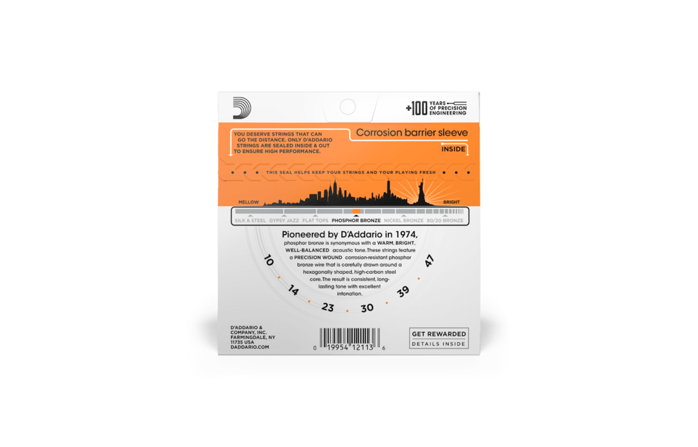 DAEJ15 D'Addario cordes acoustique 10-47