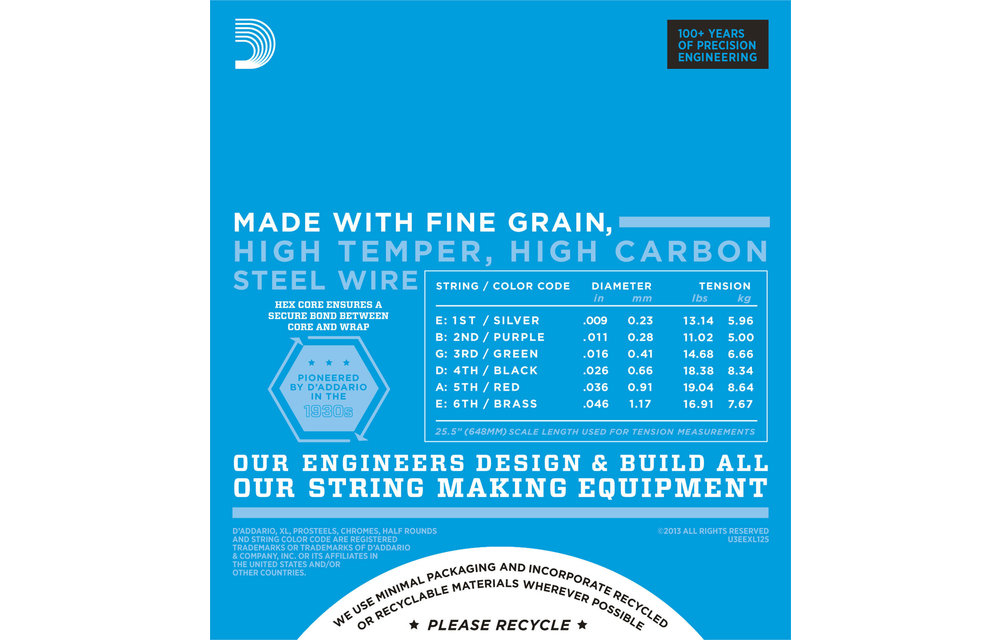 D'Addario EXL125 cordes 9-46