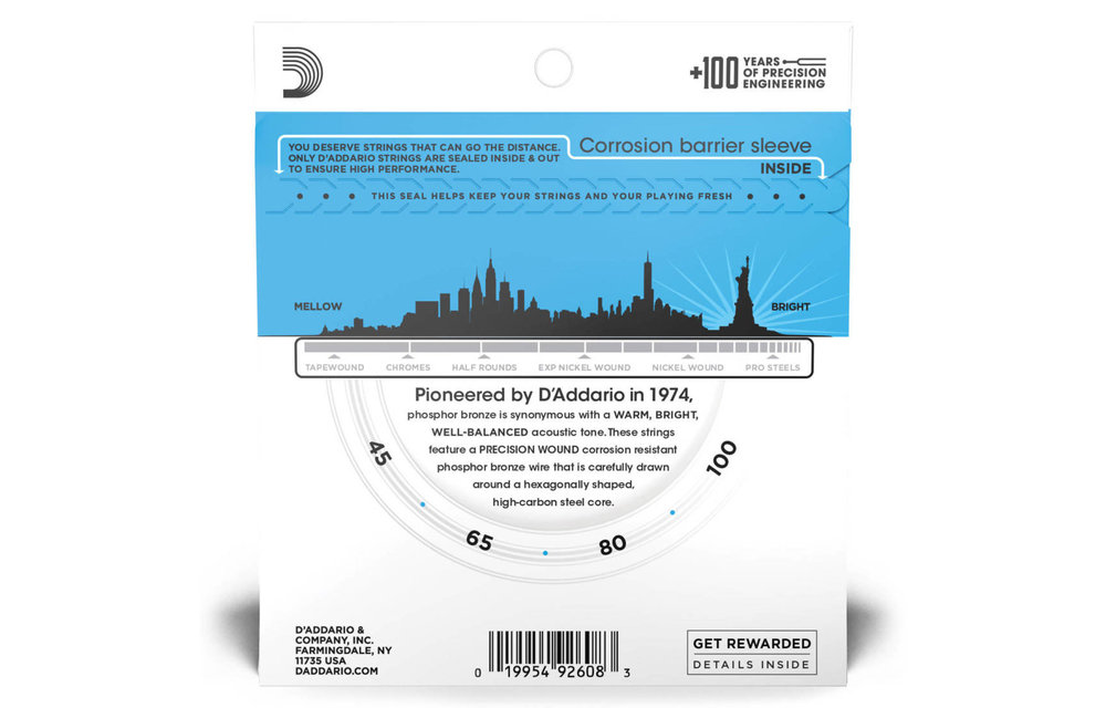D'Addario strings Acoust Bass 45-100