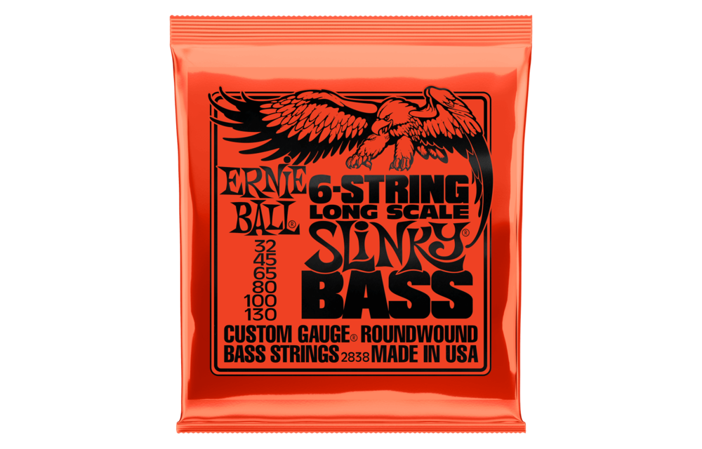 Ernie Ball 6-cordes 2838 Long Scale Slinky Basse cordes