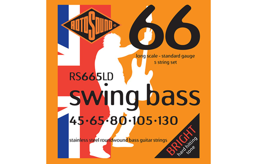 Rotosound bass strings stainless 45-130 5 string set
