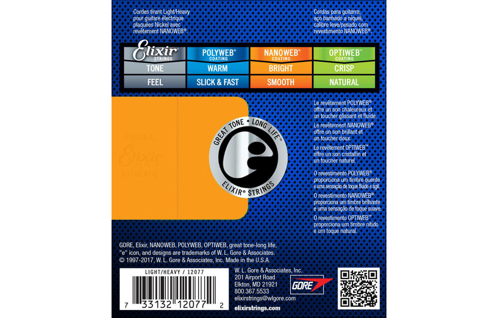 Elixir strings Elec Nano Light-Heavy 10-52