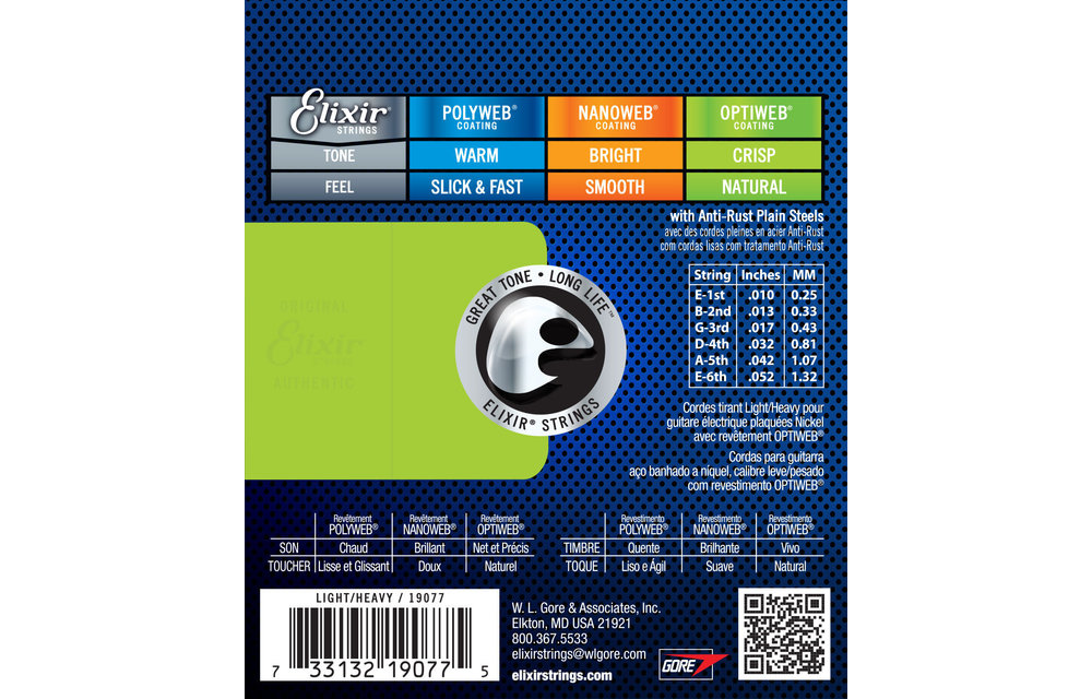 Elixir strings electric Optiweb 10-52