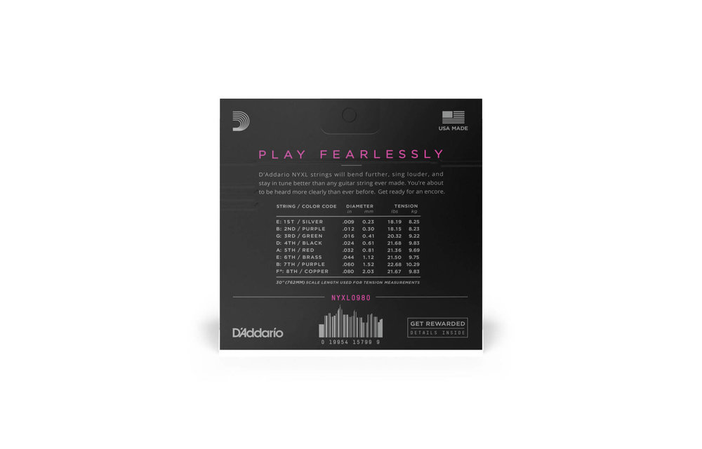 D'Addario elect. 8 cordes NYXL 09-80