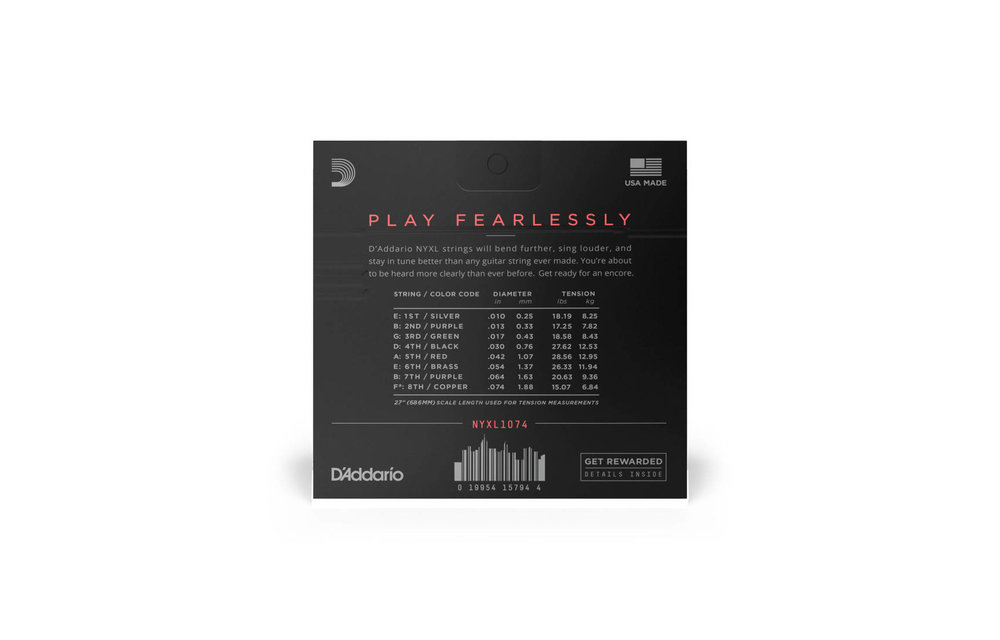 D'Addario elect. 8 strings 10-74