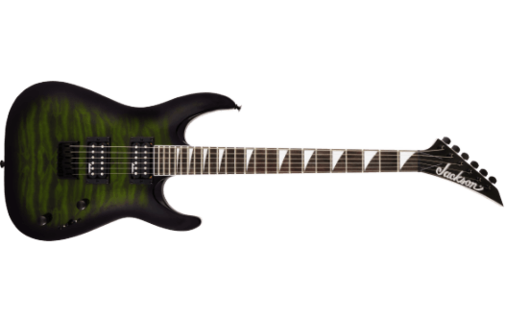 Jackson JS Dinky arch top JS32Q Transparent Green Burst