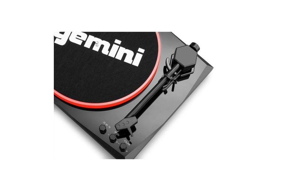 Gemini Stereo Turntable System, Black / Red