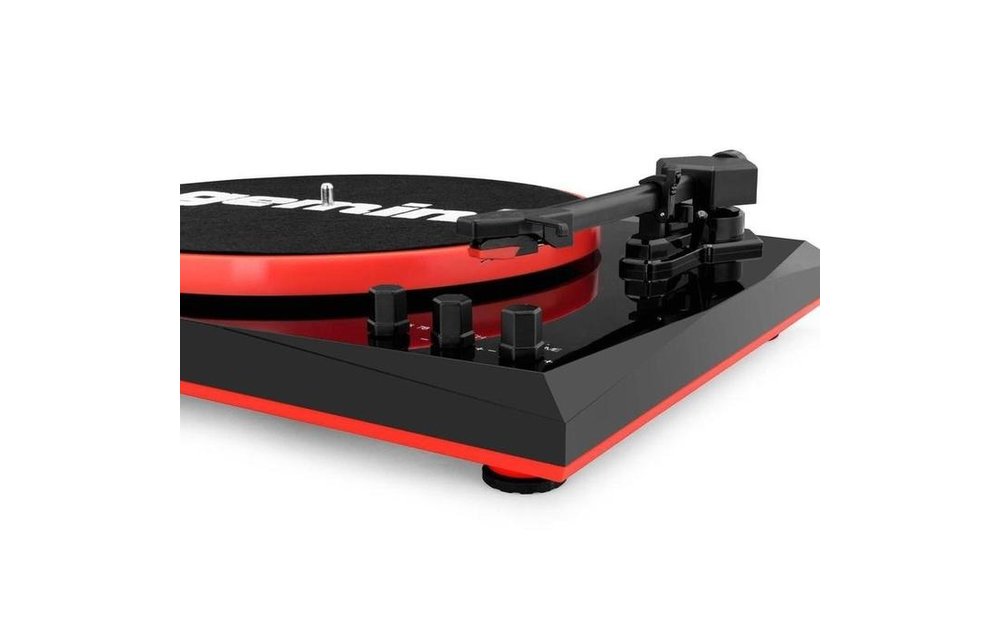 Gemini Stereo Turntable System, Black / Red