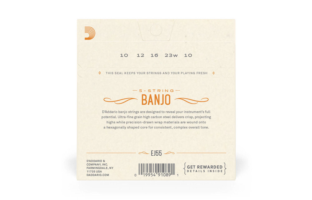 D'addario banjo 5 strings 10/23+10