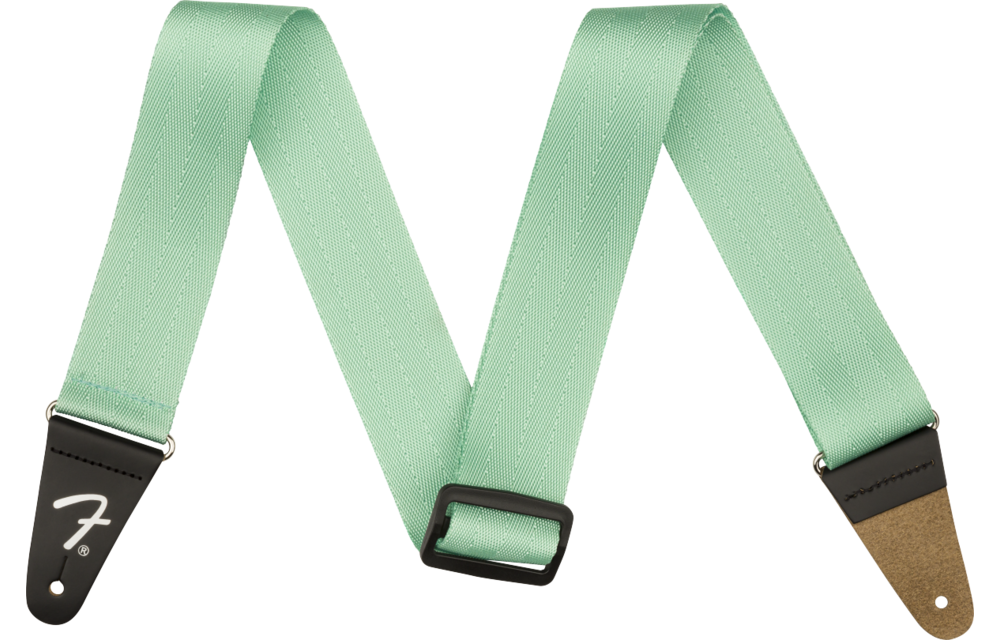 Fender 2" Am Pro "Seat Belt Strap" Mystic Surf Green