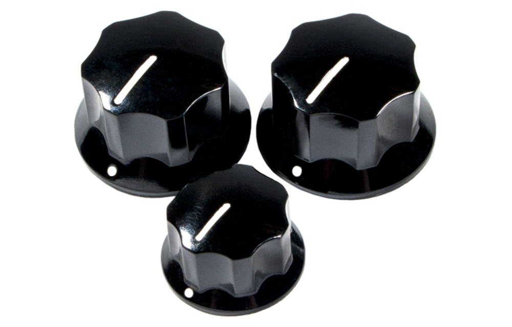 Fender - Jazz Bass knobs black pure vintage 60's