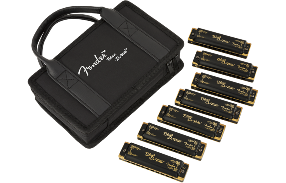Fender Blues Deville harmonicas - paquet de 7 avec case