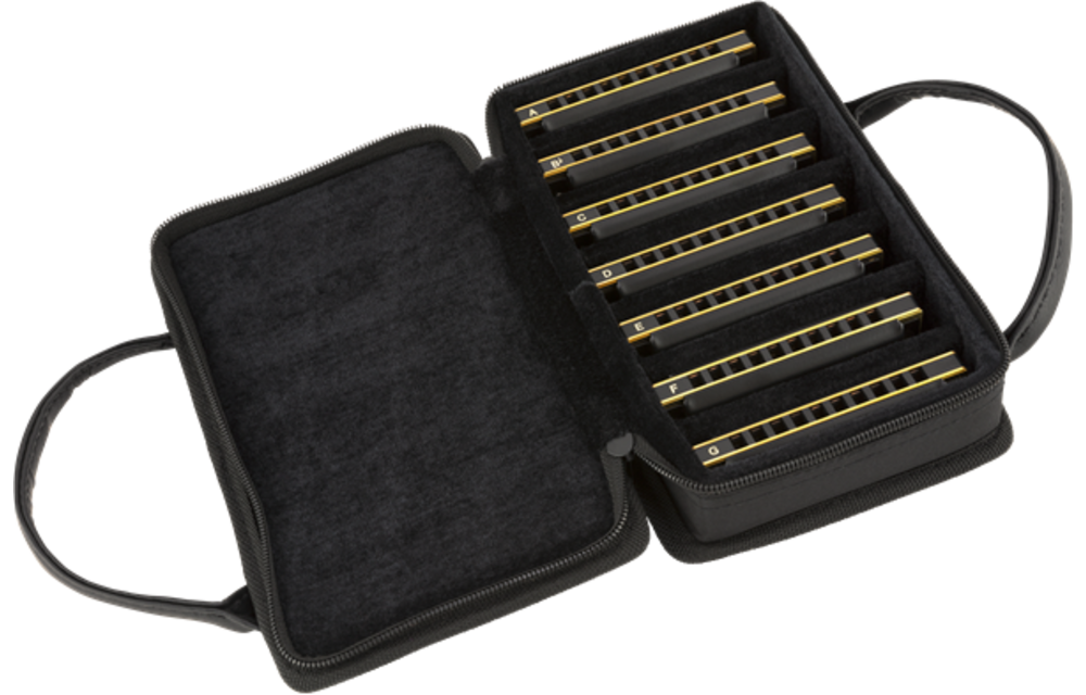 Fender Blues Deville harmonicas - paquet de 7 avec case