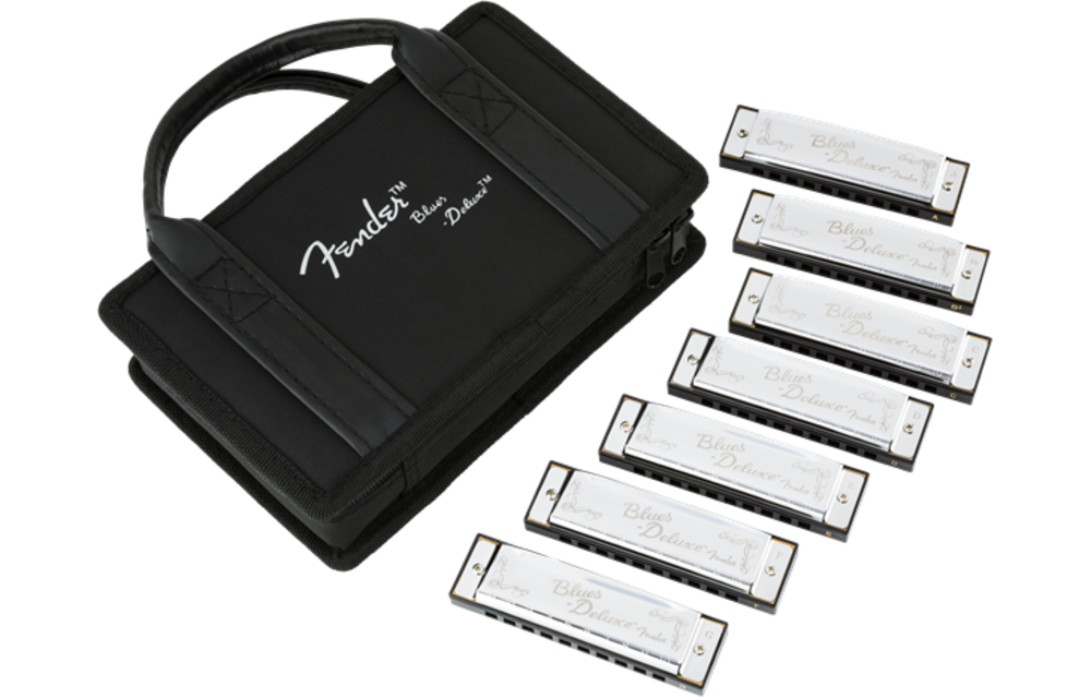Fender Harmonica blues Deluxe ensemble de 7 avec étui