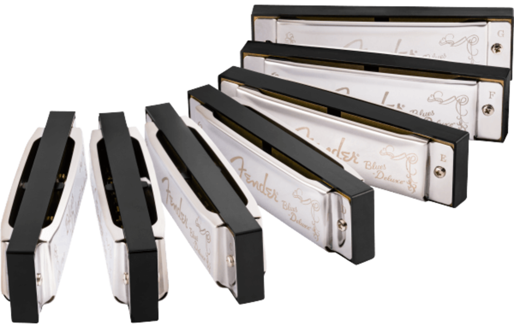 Fender Harmonica blues Deluxe ensemble de 7 avec étui