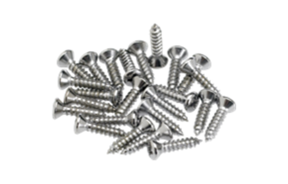Fender - Pickguard/Control Plate Mounting Screws (24) (Chrome)