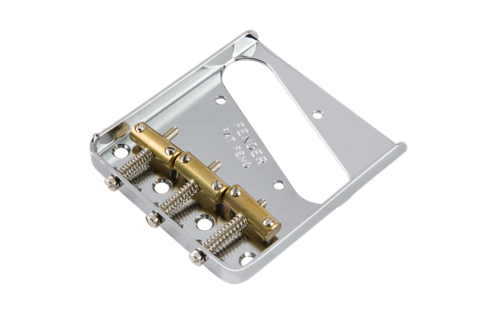 Fender - 3-Saddle American Vintage Telecaster® Bridge Assembly with Brass Saddles (Chrome)