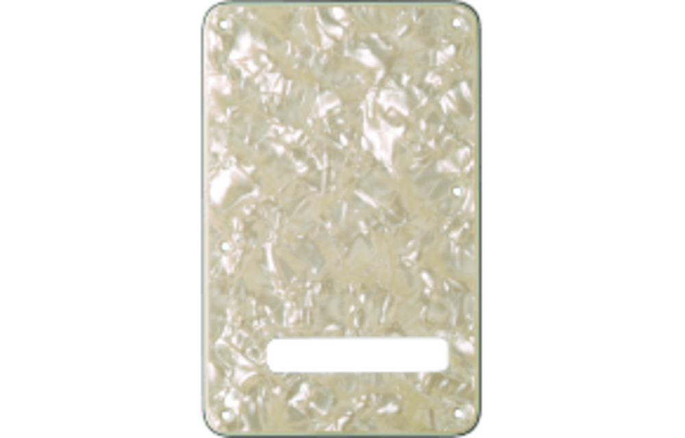 Fender - Backplate, Stratocaster®, Aged White Moto, 4-Ply