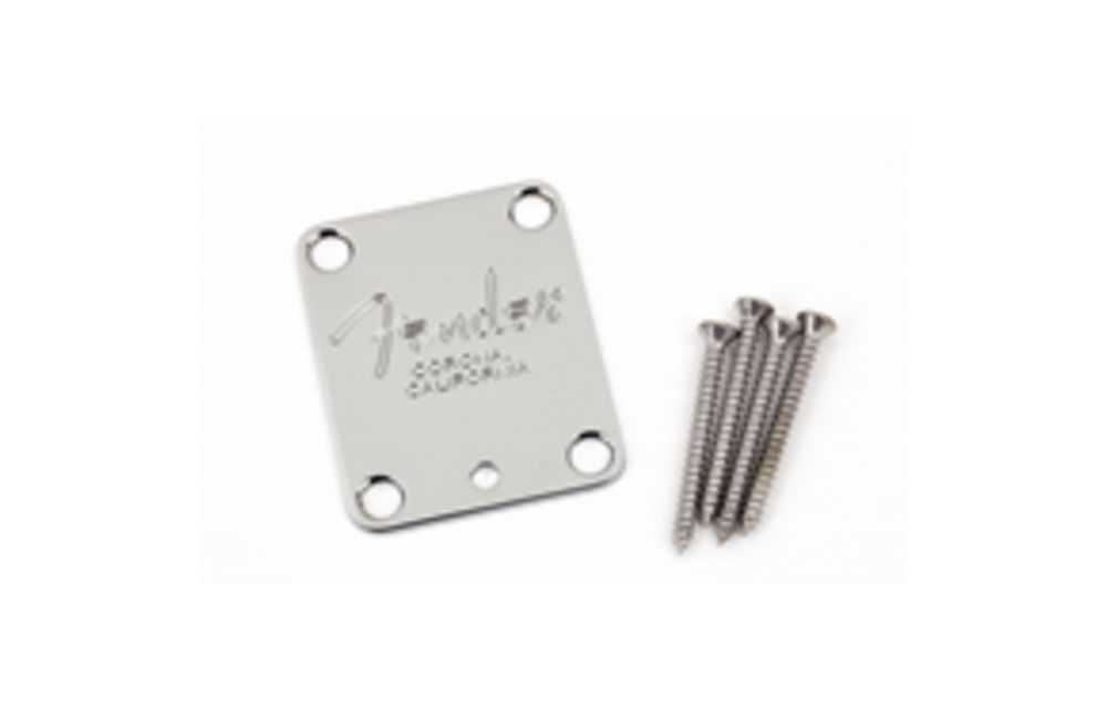 Fender - 4-Bolt American Series Guitar Neck Plate With "Fender Corona" Stamp