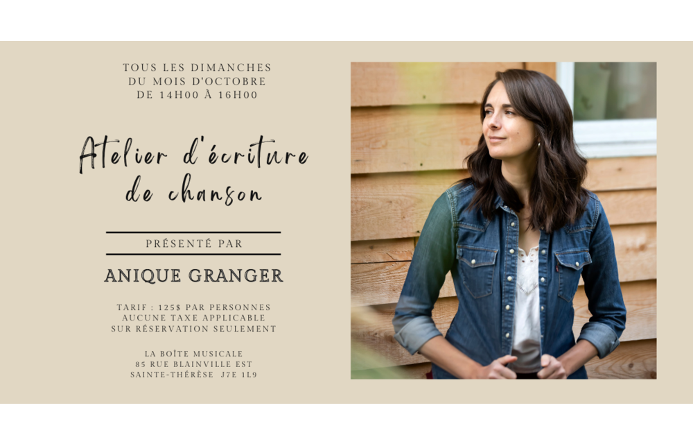 Atelier d'écriture de chanson