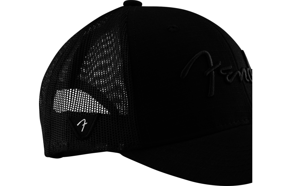 Fender - 6 Panel Mesh Back Pick Pocket Hat, Black