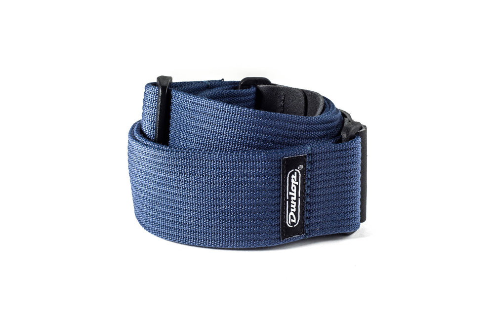 Dunlop - Ribbed Cotton Blue Guitar Strap