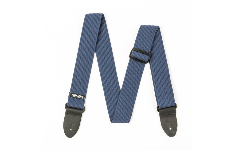 Dunlop - Ribbed Cotton Blue Guitar Strap