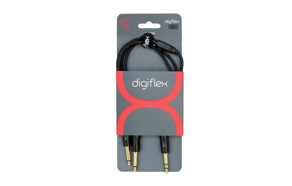 Digiflex - 10 Foot Pro Insert Cable -TRS to 2 x Phone Plugs