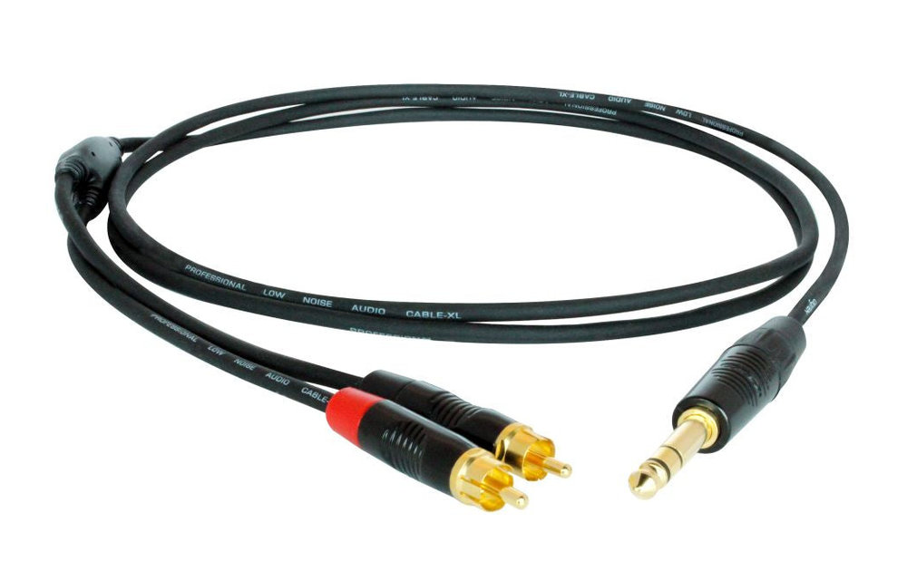 Digiflex -Câble insertion 6 pieds Pro -1/4 TRS à 2x RCA